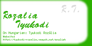 rozalia tyukodi business card